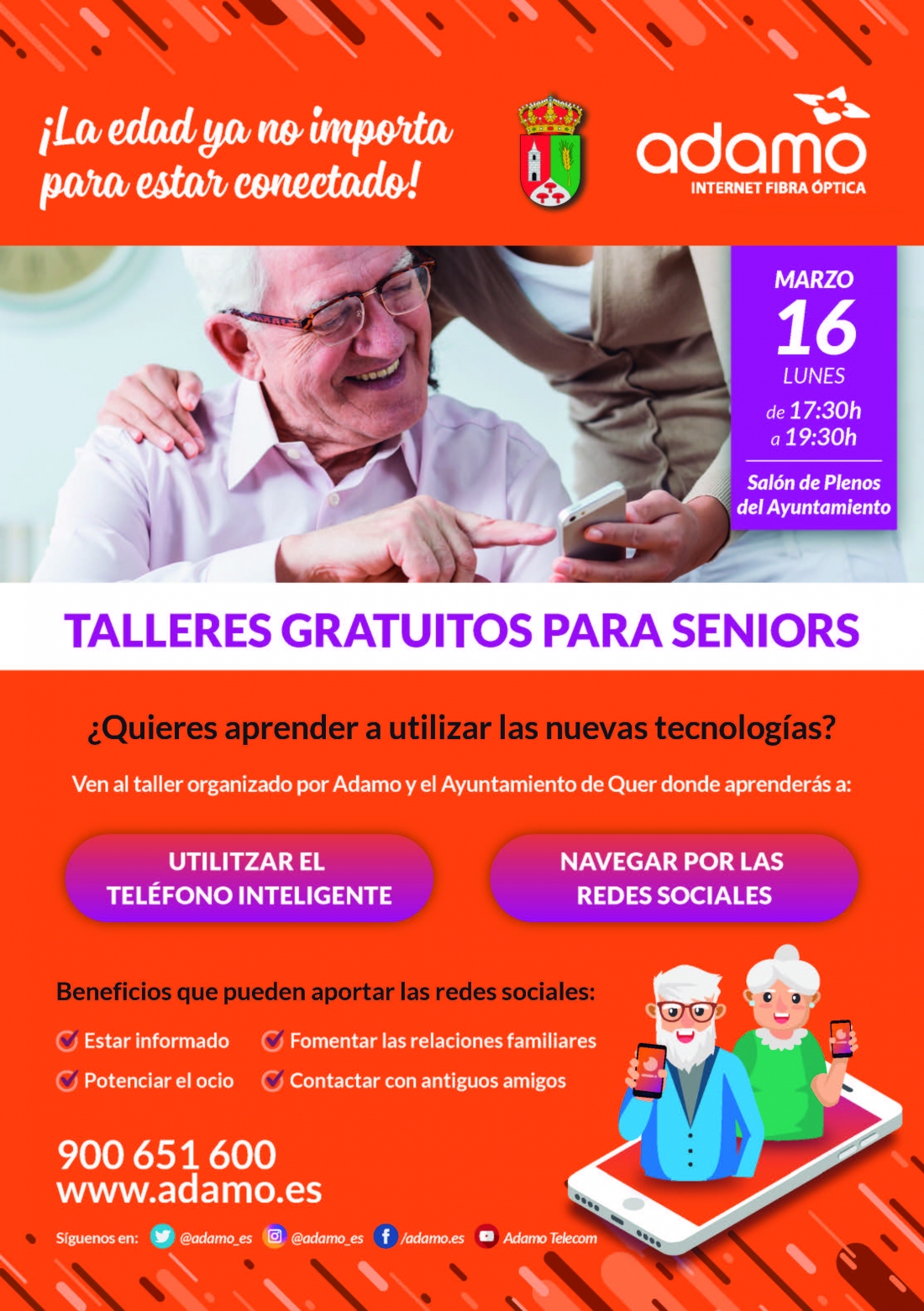 Curso gratuito de uso de móviles para mayores