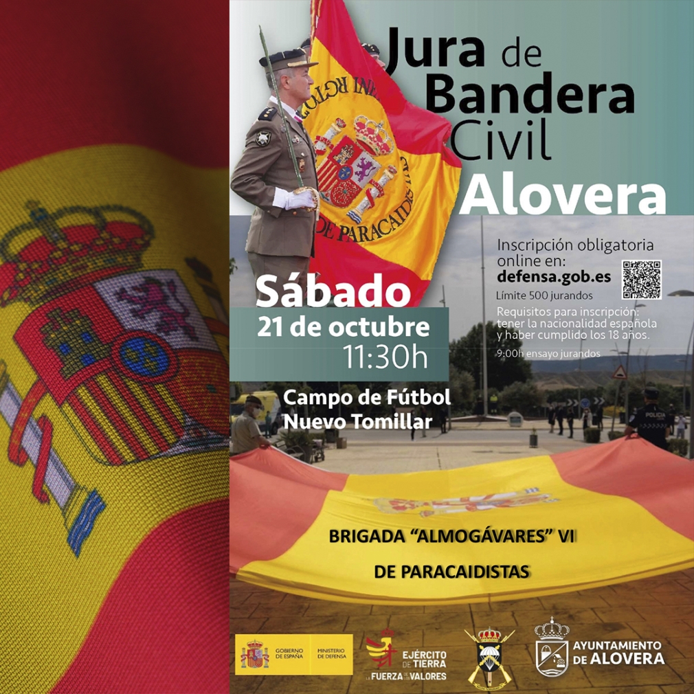 Jura de Bandera Civil, el próximo 21 de octubre