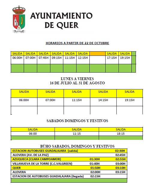 horarios autobuses