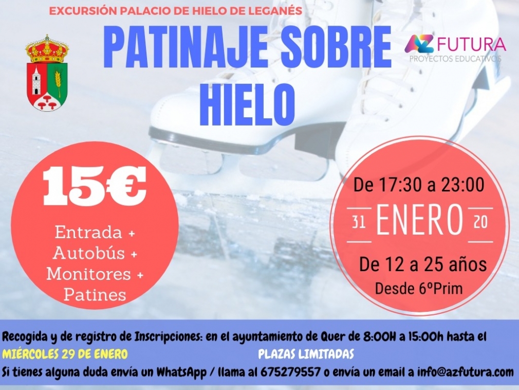 Este viernes, excursión para niños y jóvenes al Palacio de Hielo de Leganes