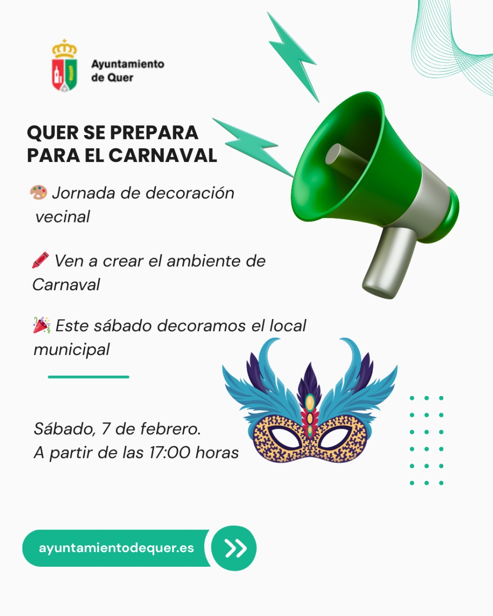Jornada de decoración del local municipal para el Carnaval