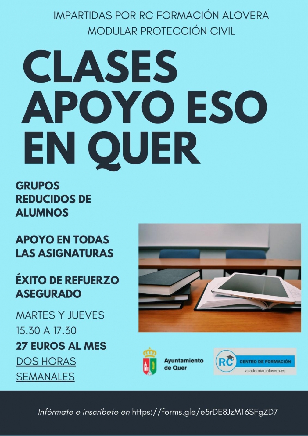 Facilidades en la inscripción a clases de apoyo ESO en Quer