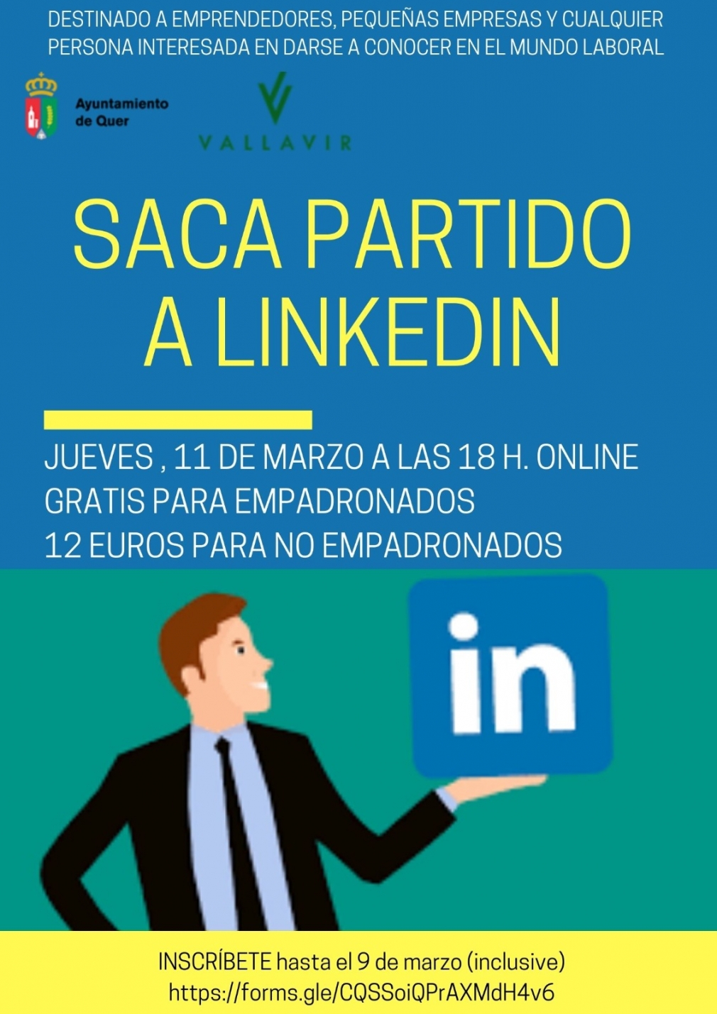 El 09 de marzo, curso online sobre LinkedIN