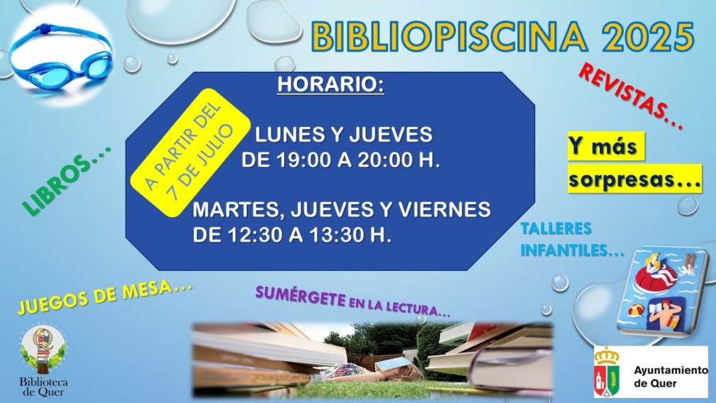 Bibliopiscina 2025 en Quer