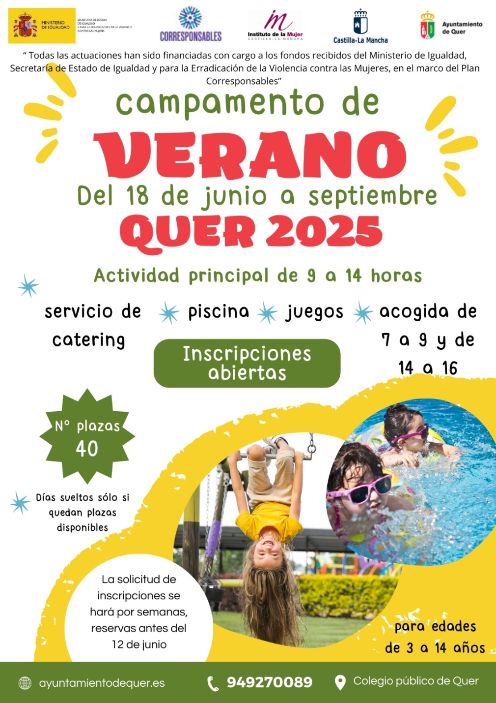 Abierto el plazo de inscripción para el Campamento Urbano de Verano 2025