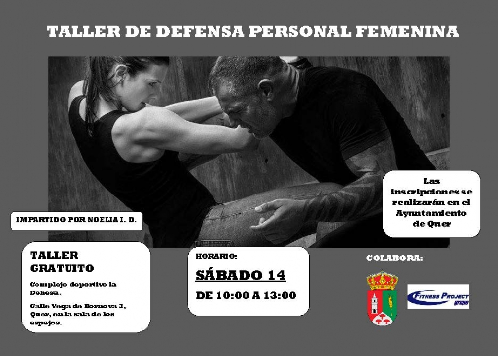 Este sábado, taller de defensa personal femenina