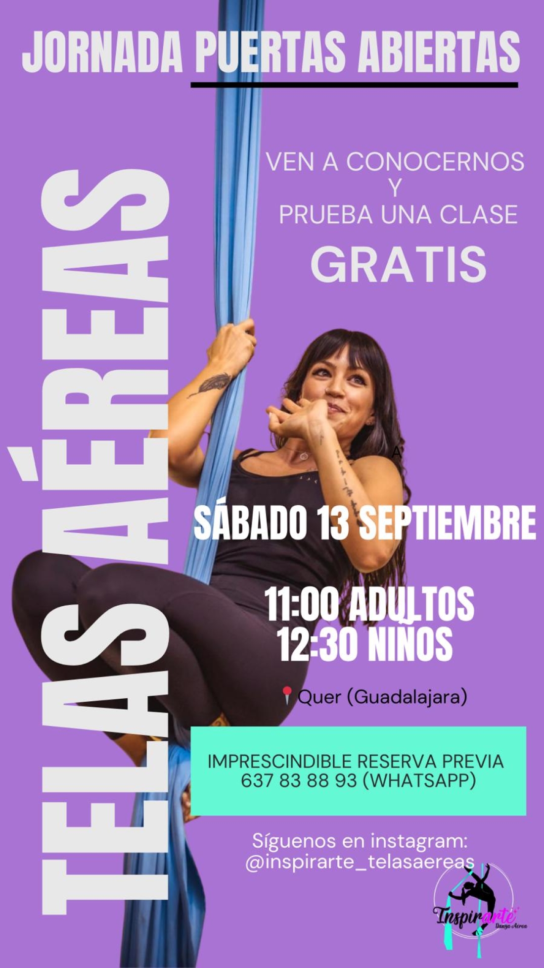 Jornada de puertas abiertas de Telas Aéreas en Quer