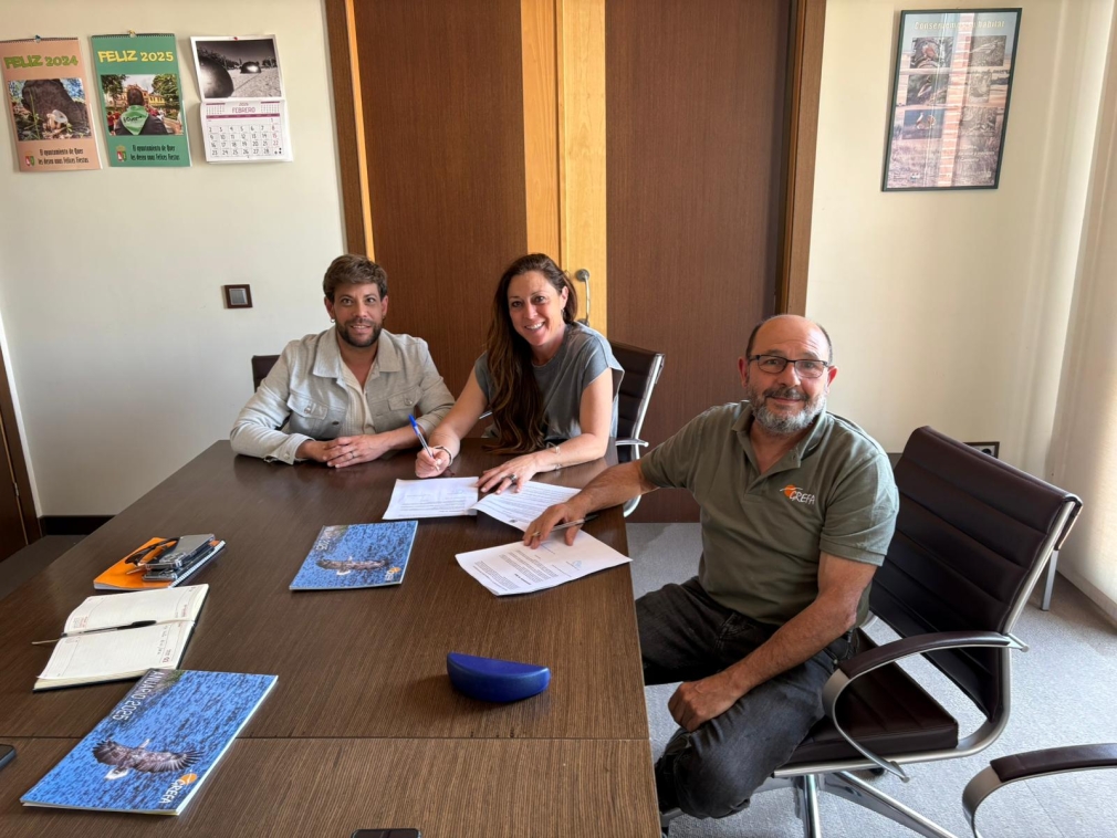 Quer renueva su convenio con GREFA para reforzar la conservación del cernícalo primilla y la educación ambiental