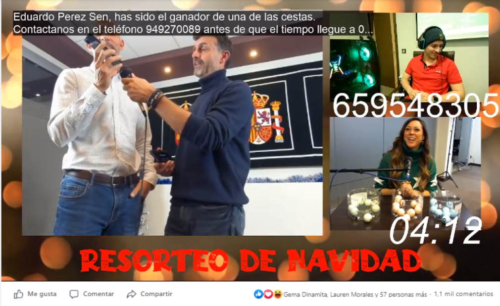 Éxito de participación en el Resorteo virtual de cestas de Navidad