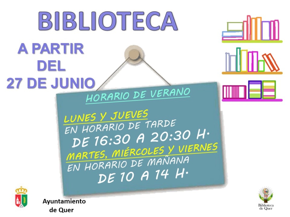 Desde hoy, horario de verano de la Biblioteca