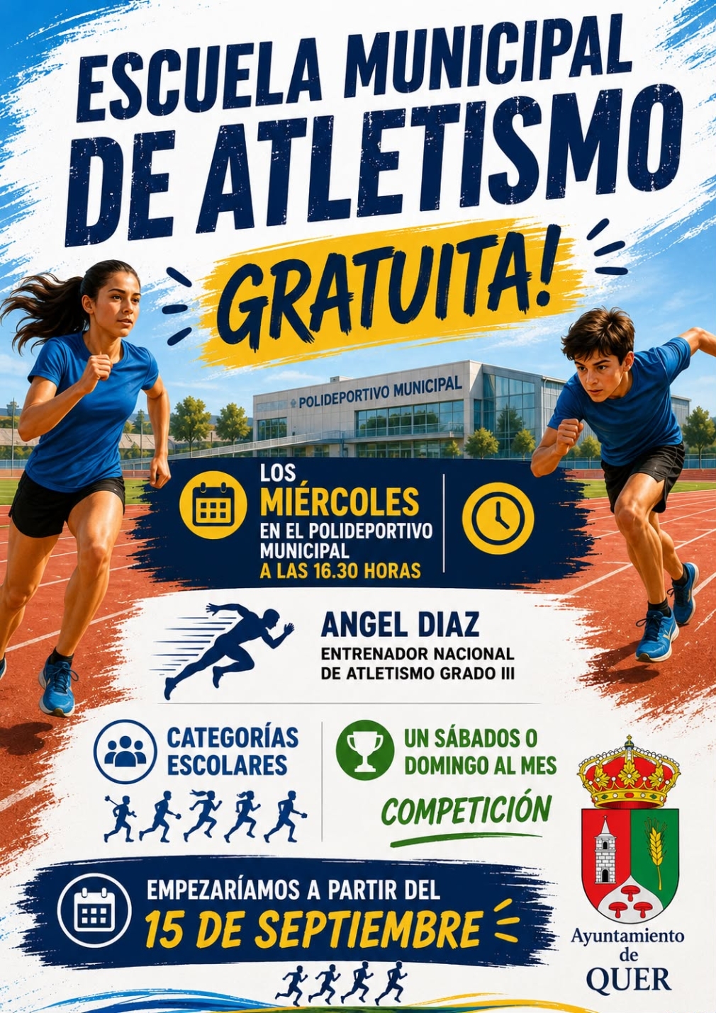 Quer impulsa una nueva Escuela Municipal de Atletismo gratuita para el próximo curso