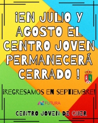 El Centro de Jóvenes de Quer permanecerá cerrado durante los meses de julio y agosto