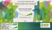 El CEIP Villa de Quer, mención especial de los premios MEP por su proyecto 'Por amor al arte'