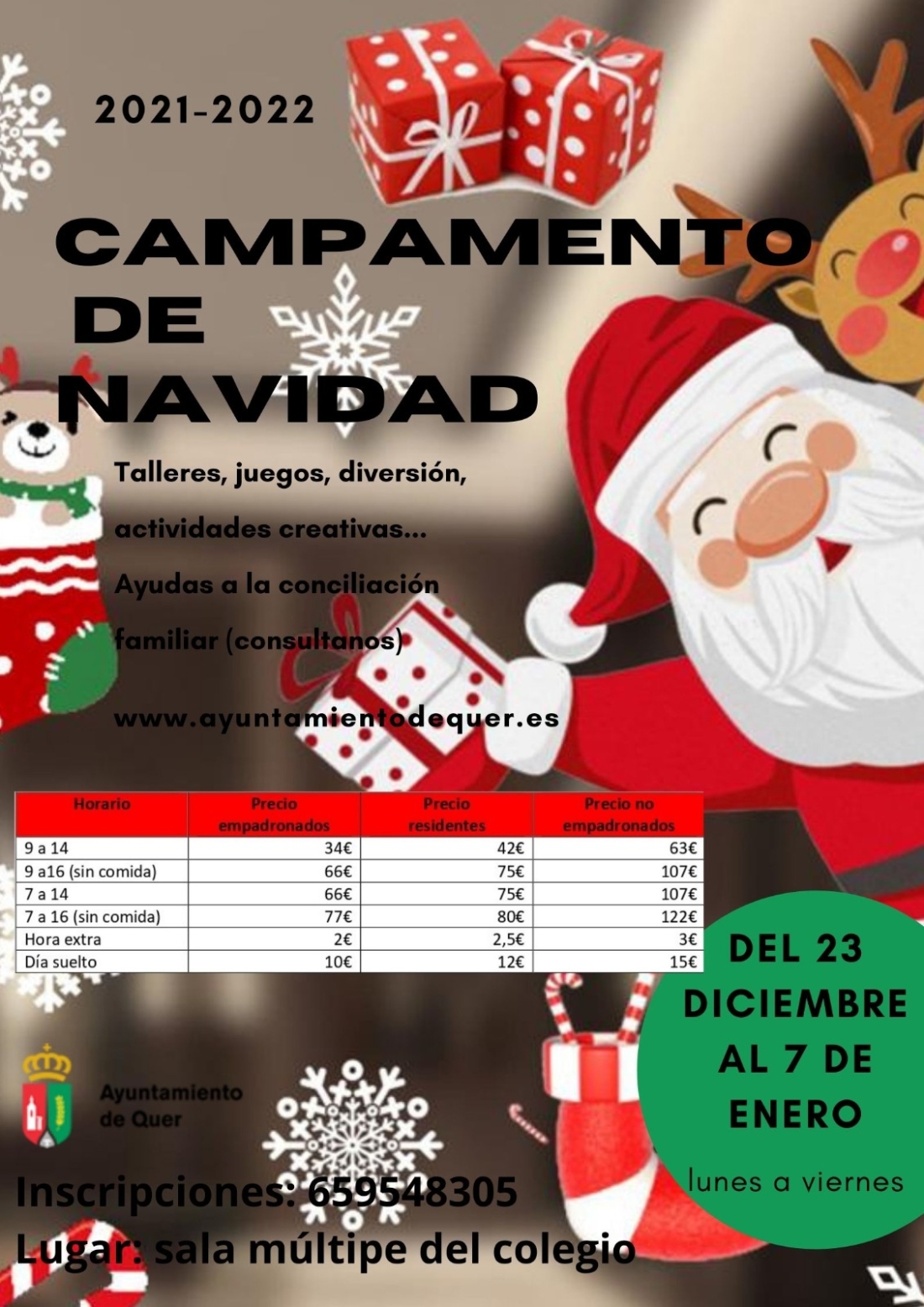 Abre sus puertas el Campamento Urbano de Navidad en Quer