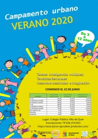 El 22 de junio, abrirá con normalidad, pero con las adecuadas condiciones de seguridad, el campamento urbano de verano