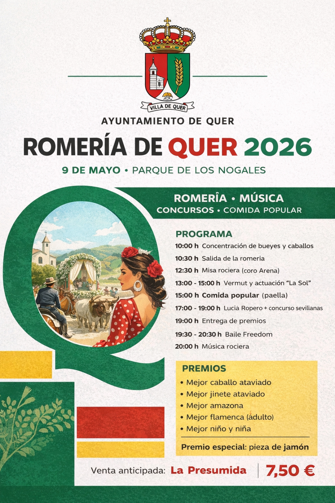 La Romería de Quer se celebrará el próximo 9 de mayo en el Parque de Los Nogales