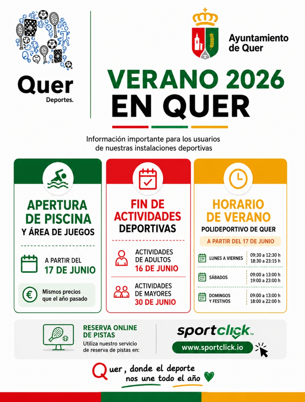 Las actividades deportivas de Quer despiden el curso y se preparan para el verano
