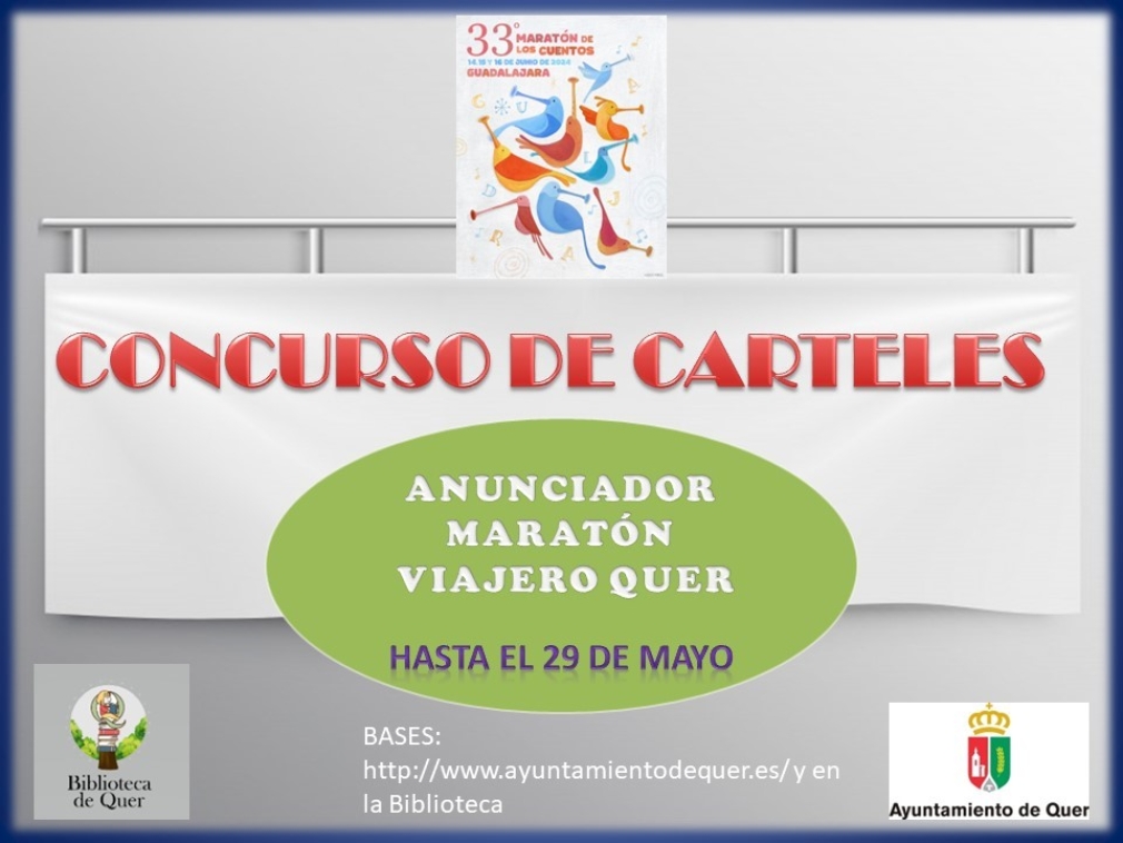 Abierto el plazo de presentación del Concurso de Carteles del Maratón Viajero de los libros en Quer