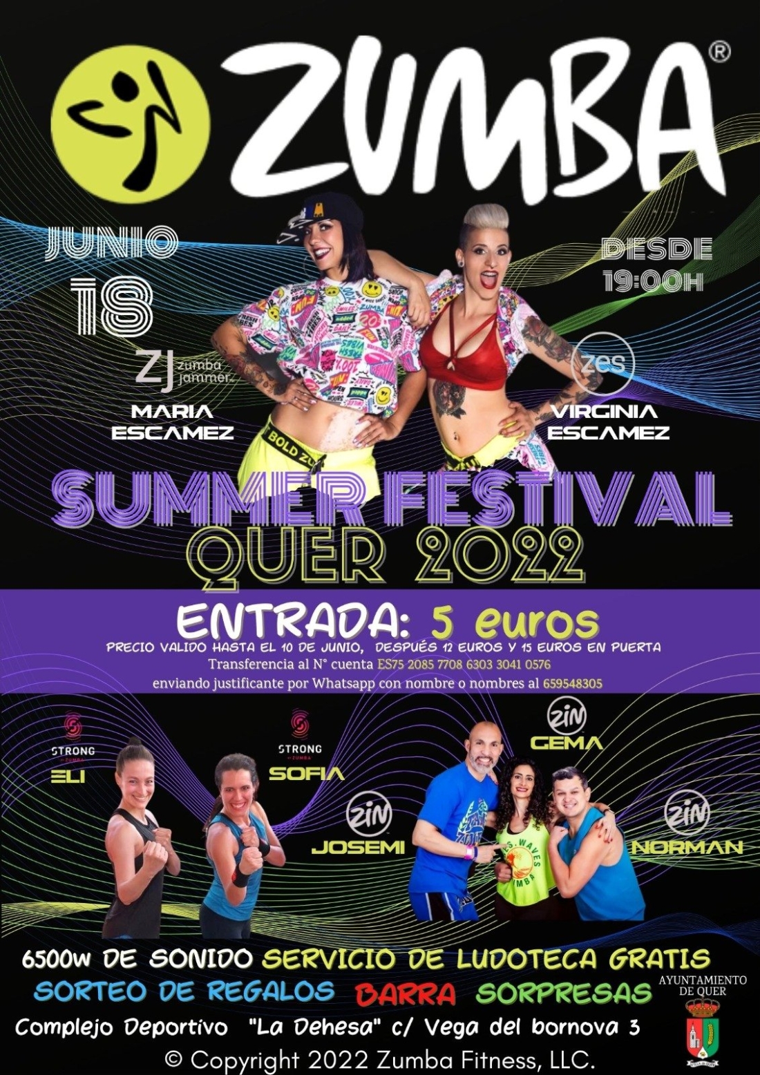 Llega a Quer el Summer Festival, gran fiesta de Zumba