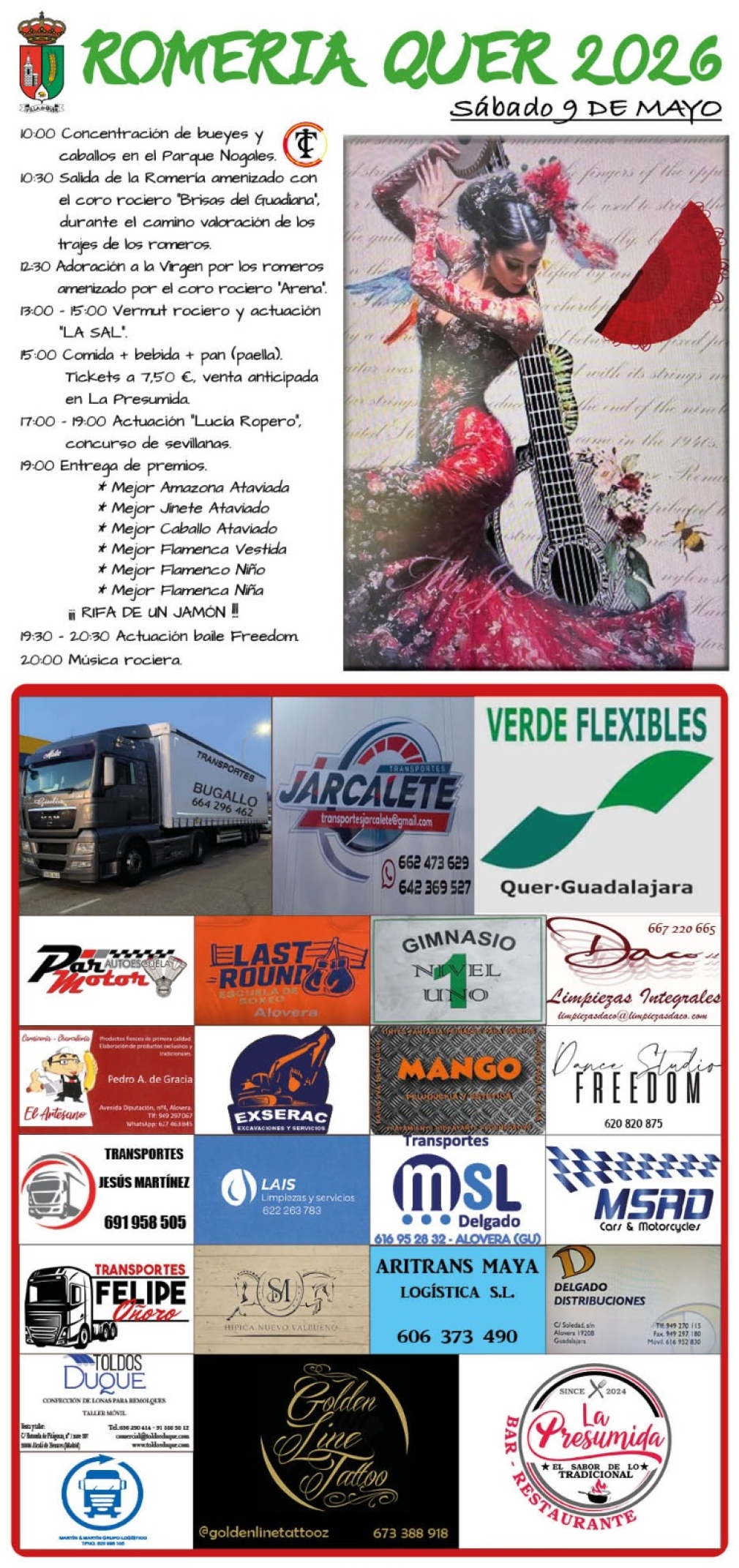 La Romería de Quer se celebrará el próximo 9 de mayo en el Parque de Los Nogales