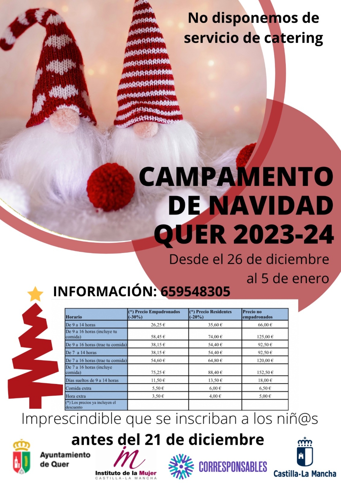 Infórmate aquí sobre el servicio de Campamento Urbano de Navidad