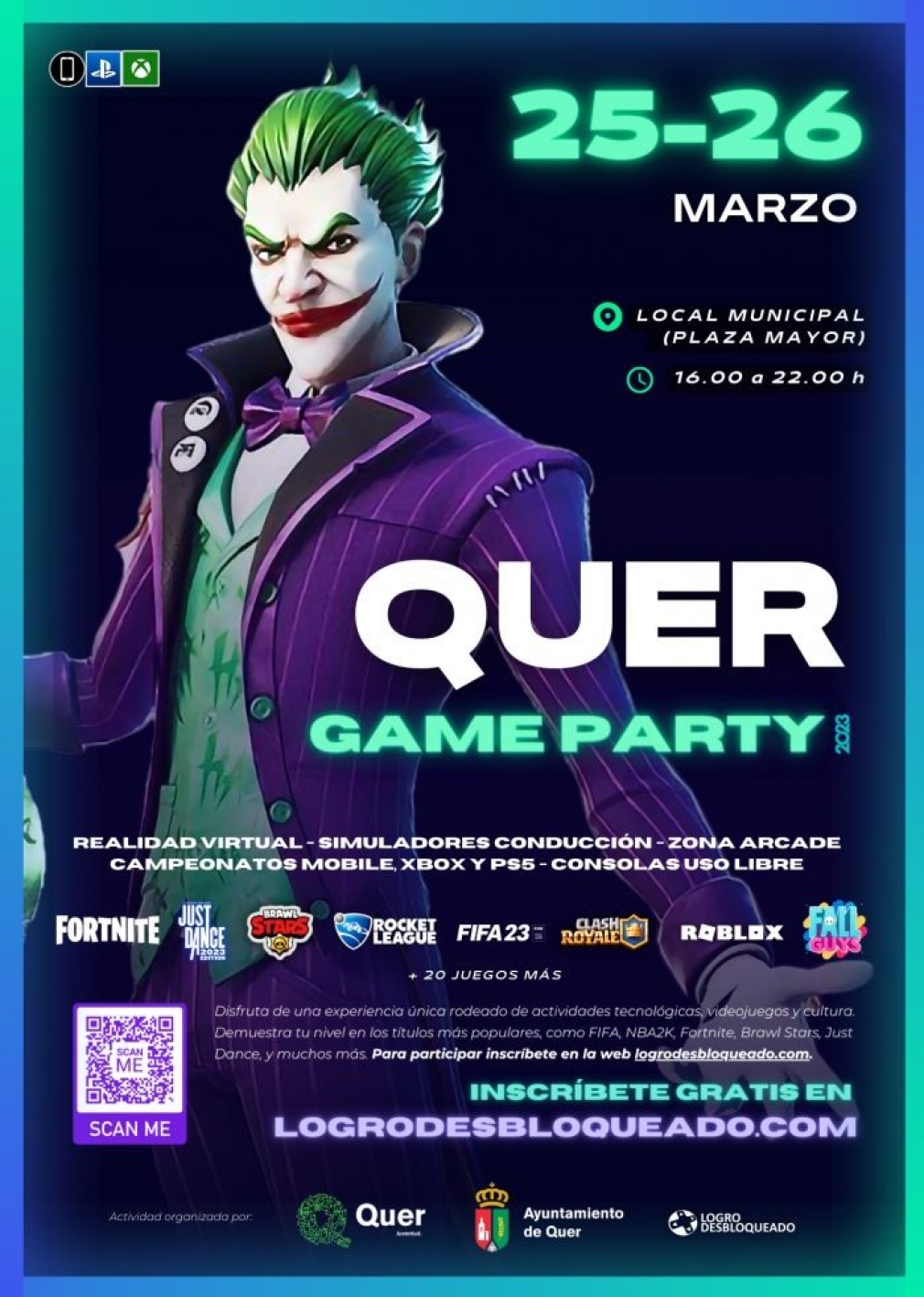 25-26 de marzo. Ya está aquí la segunda edición de la Quer Game Party