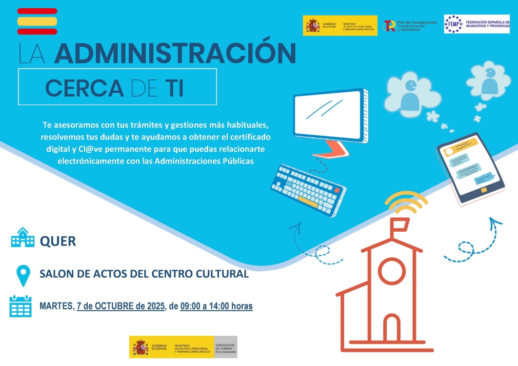 La Administración cerca de ti — Asesoramiento sobre trámites y obtención de certificado digital y Cl@ve