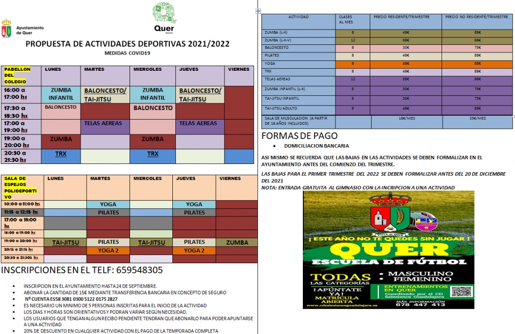 Doce disciplinas en la oferta deportiva setera para la temporada 2021-2022