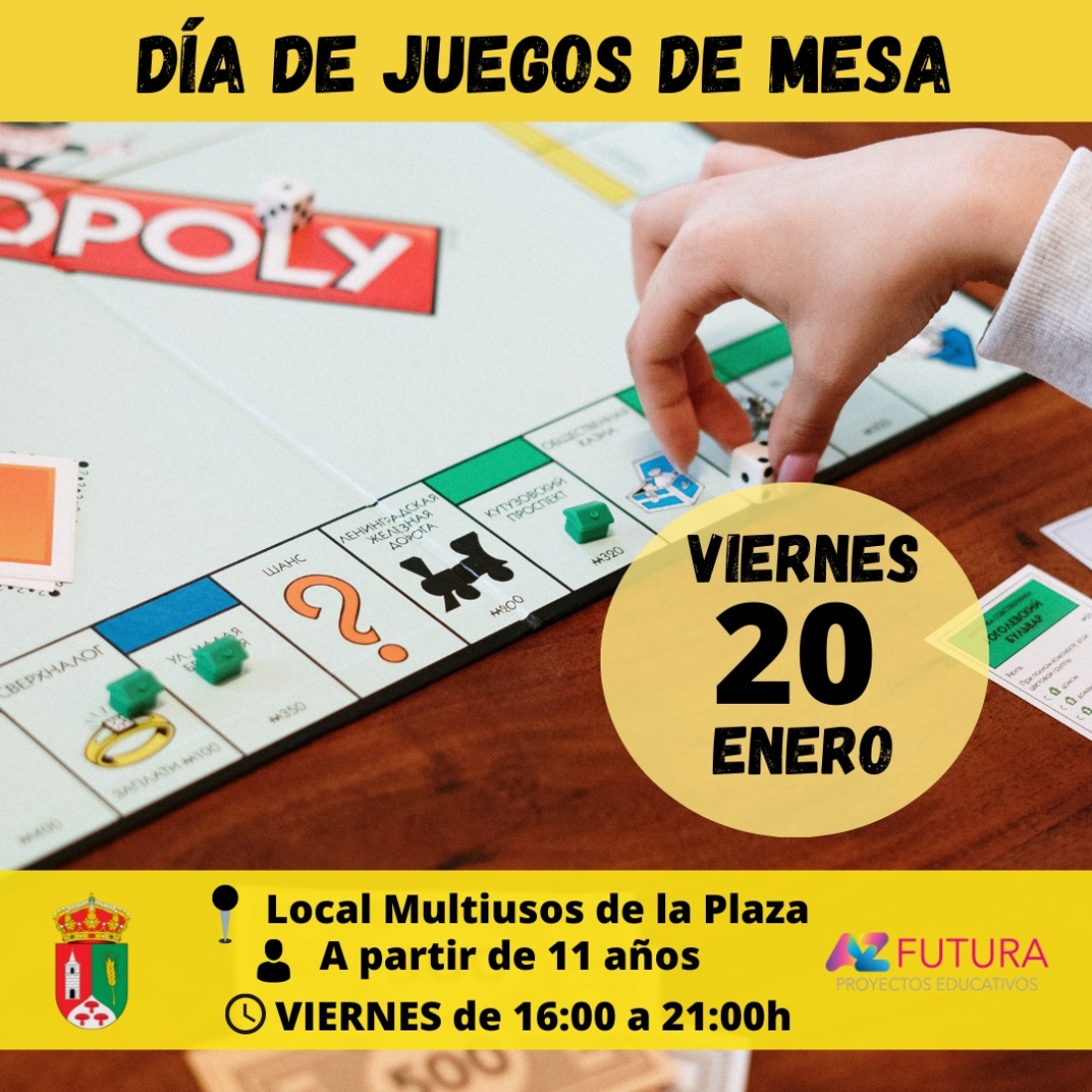 Día Juegos de Mesa. Centro de los Jóvenes. Local Plaza Mayor.