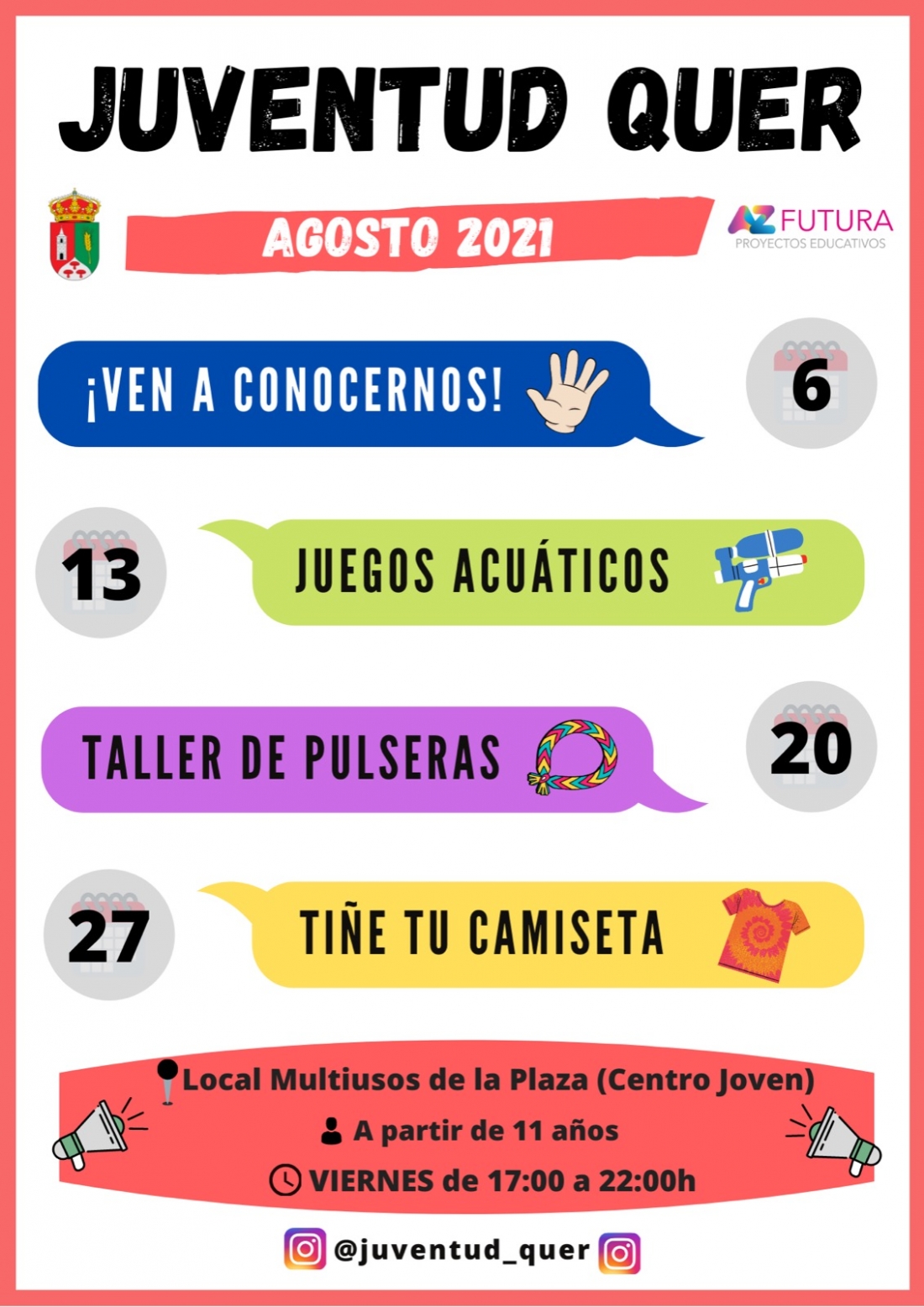 Este viernes, de nuevo actividades para los jóvenes de Quer