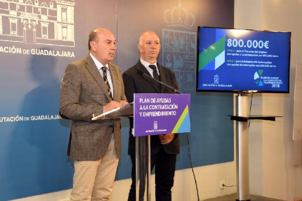 En marcha un Plan de Apoyo a la Contratación y Emprendimiento de la Diputación con 800.000 euros para el fomento del empleo