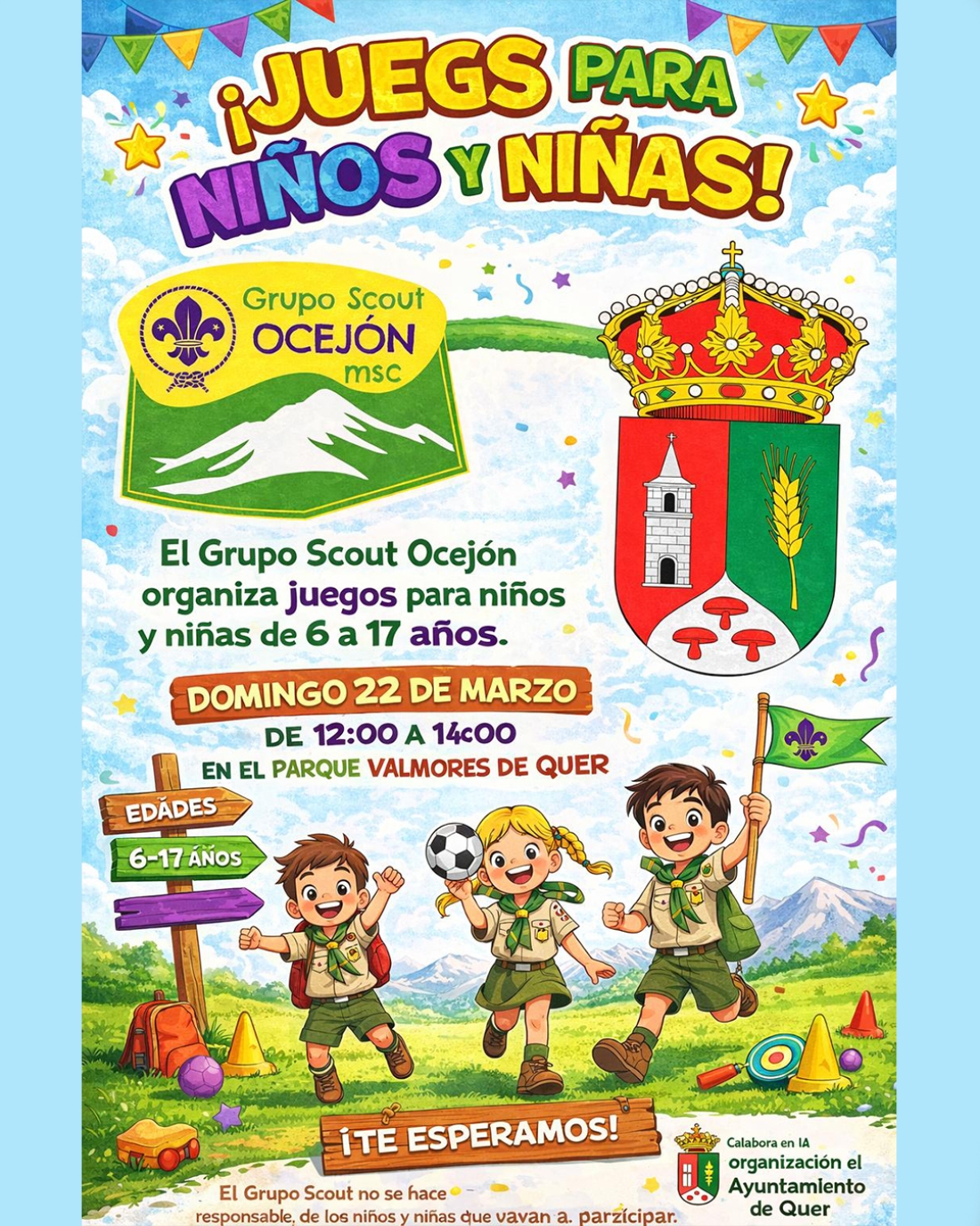 Quer acoge este fin de semana una jornada de juegos scout abierta a la infancia del municipio