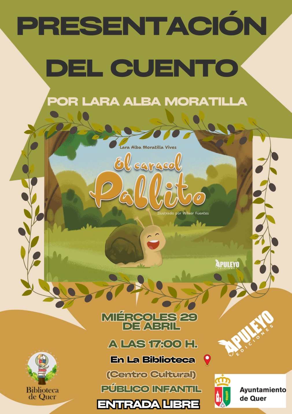 Presentación del cuento “El caracol Pablito” en Quer