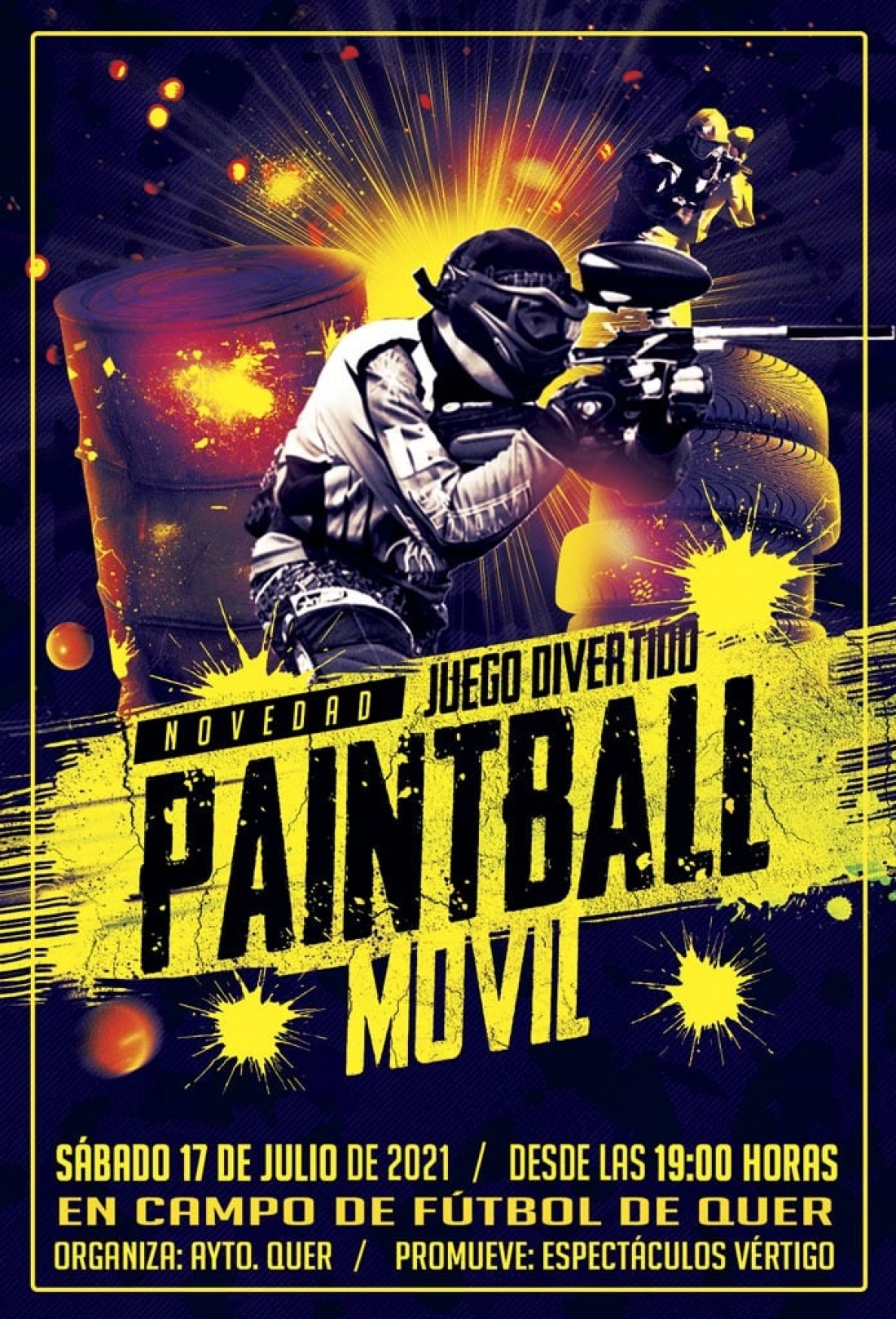 Este sábado, paintball en Quer