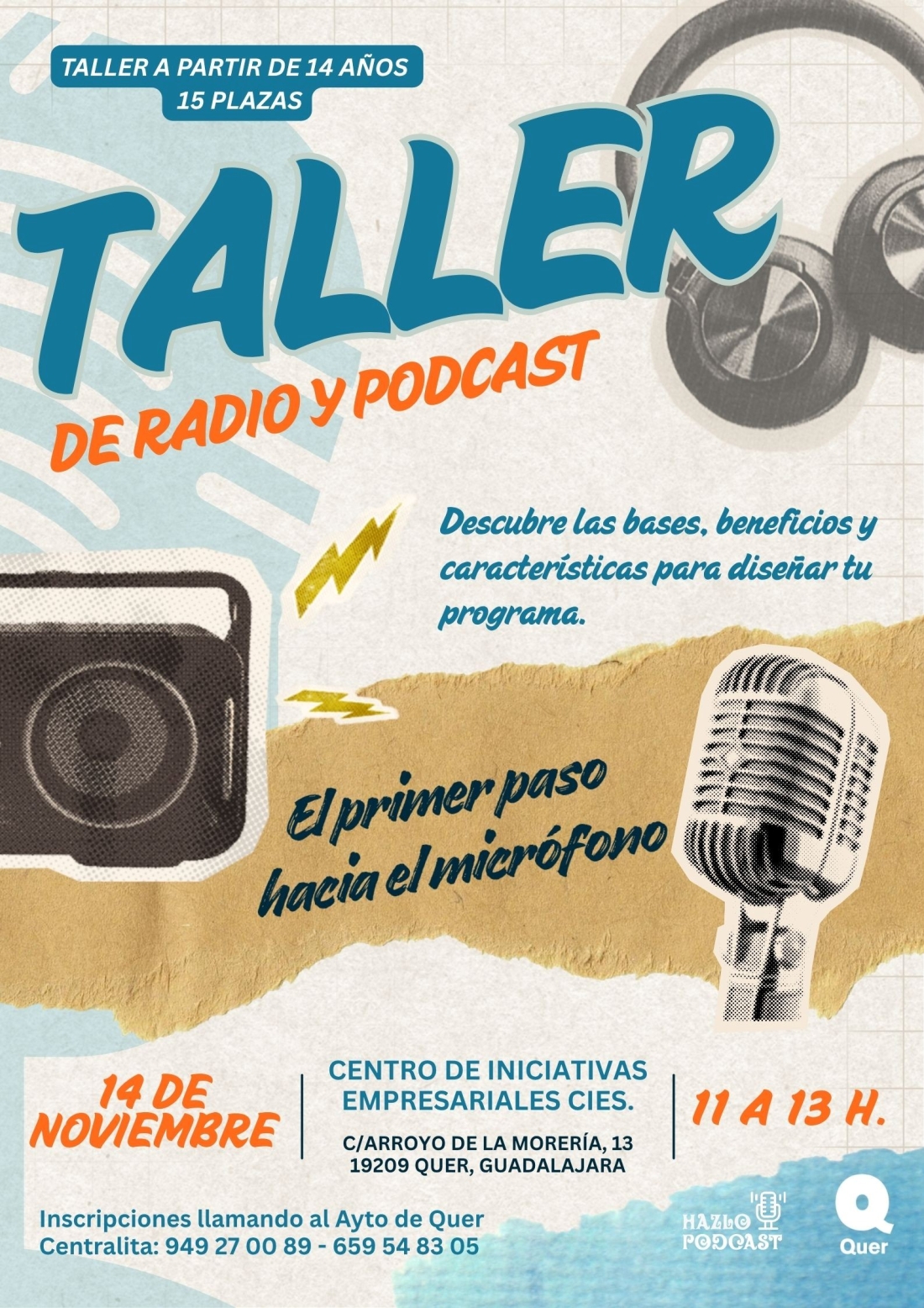 Quer invita a jóvenes y adultos a descubrir el mundo de la radio y el podcast en un taller gratuito