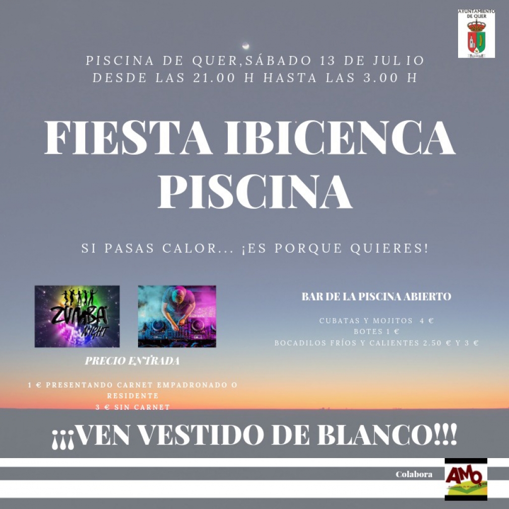 Mañana sábado, fiesta ibicenca en la Piscina Municipal de Quer