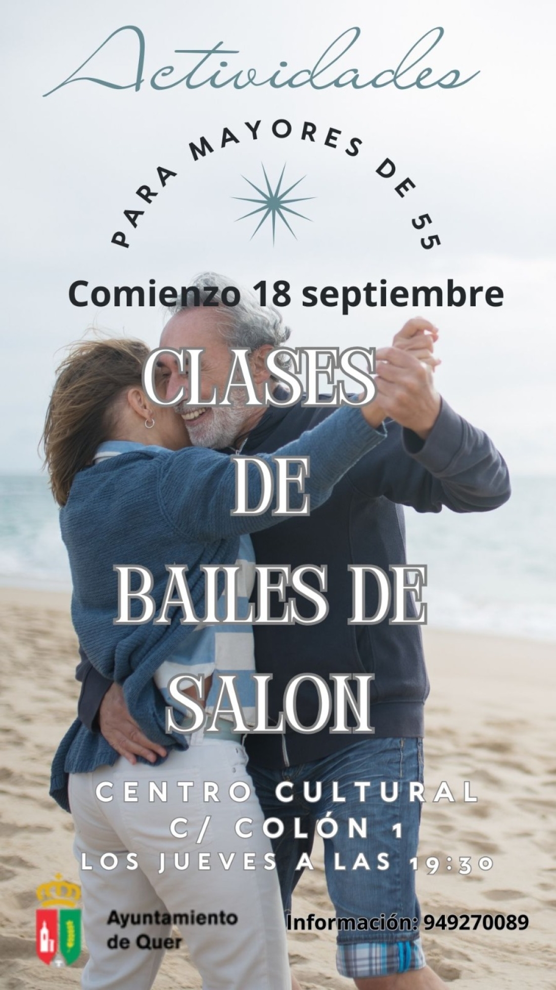 Nuevas clases de bailes de salón para mayores de 55 años en Quer desde el 18 de septiembre