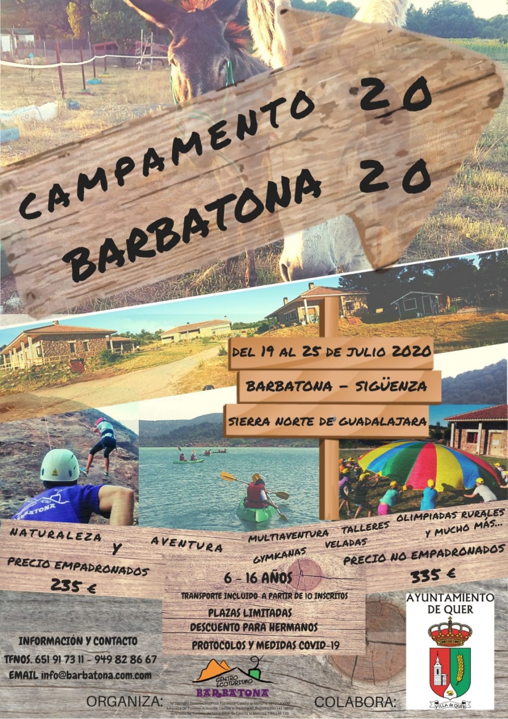 Toda la información sobre el campamento de verano 2020 en Barbatona, aquí