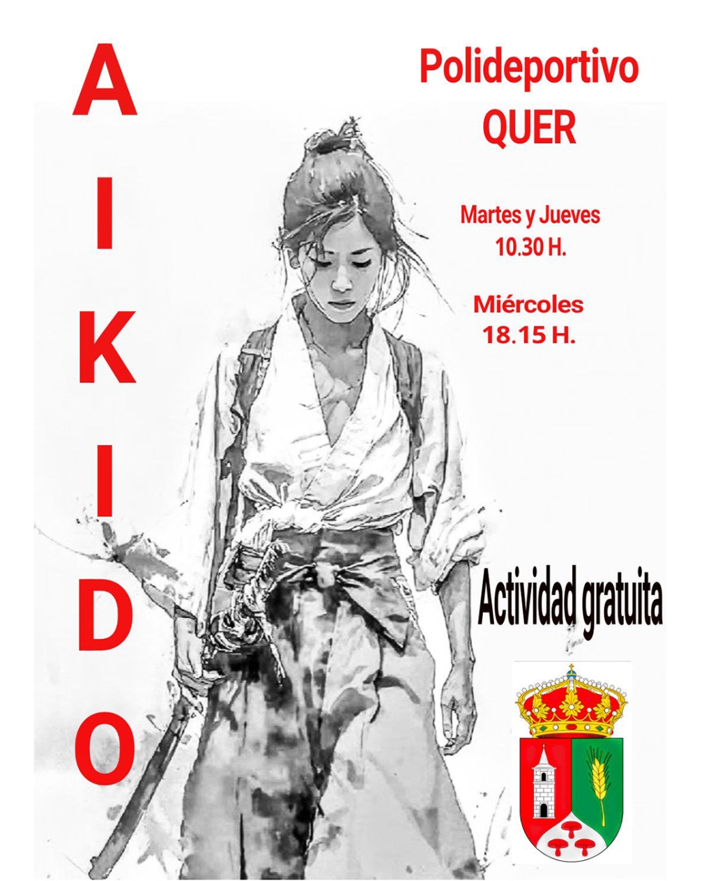 Quer retoma en abril el horario habitual de aikido con clases gratuitas en el polideportivo