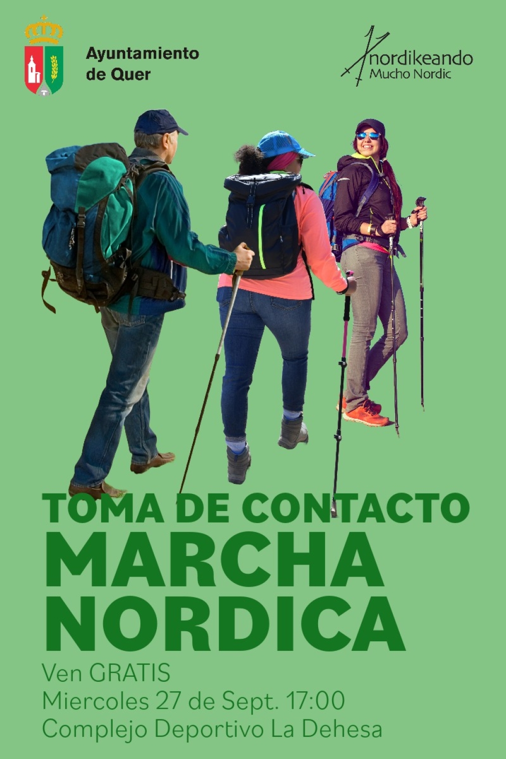 Toma de contacto con la marcha nórdica.