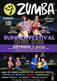 Este sábado, Summer Festival, gran fiesta de Zumba en Quer (20 horas)