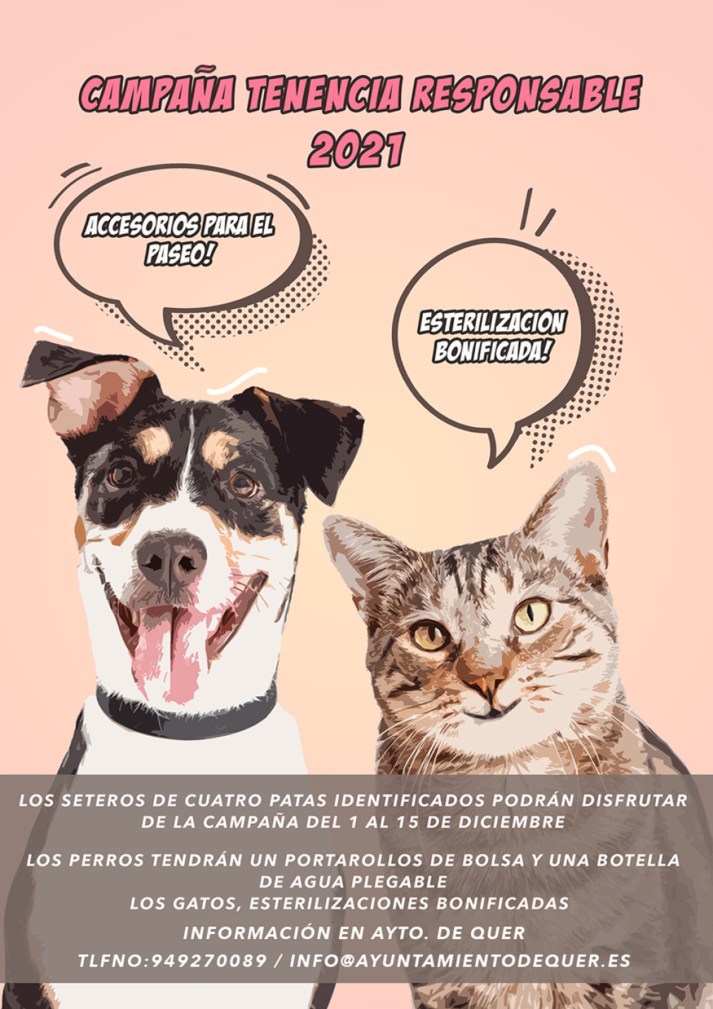 El Ayuntamiento de Quer pone en marcha una campaña de tenencia responsable de mascotas